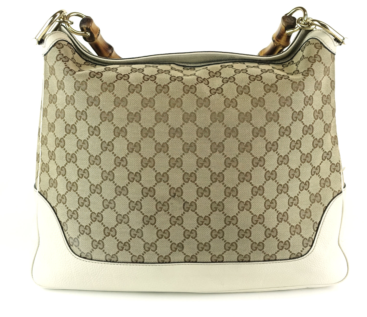 Gucci Diana Bamboo Handle Bag With Strap Canvas Monogram Travel Bag