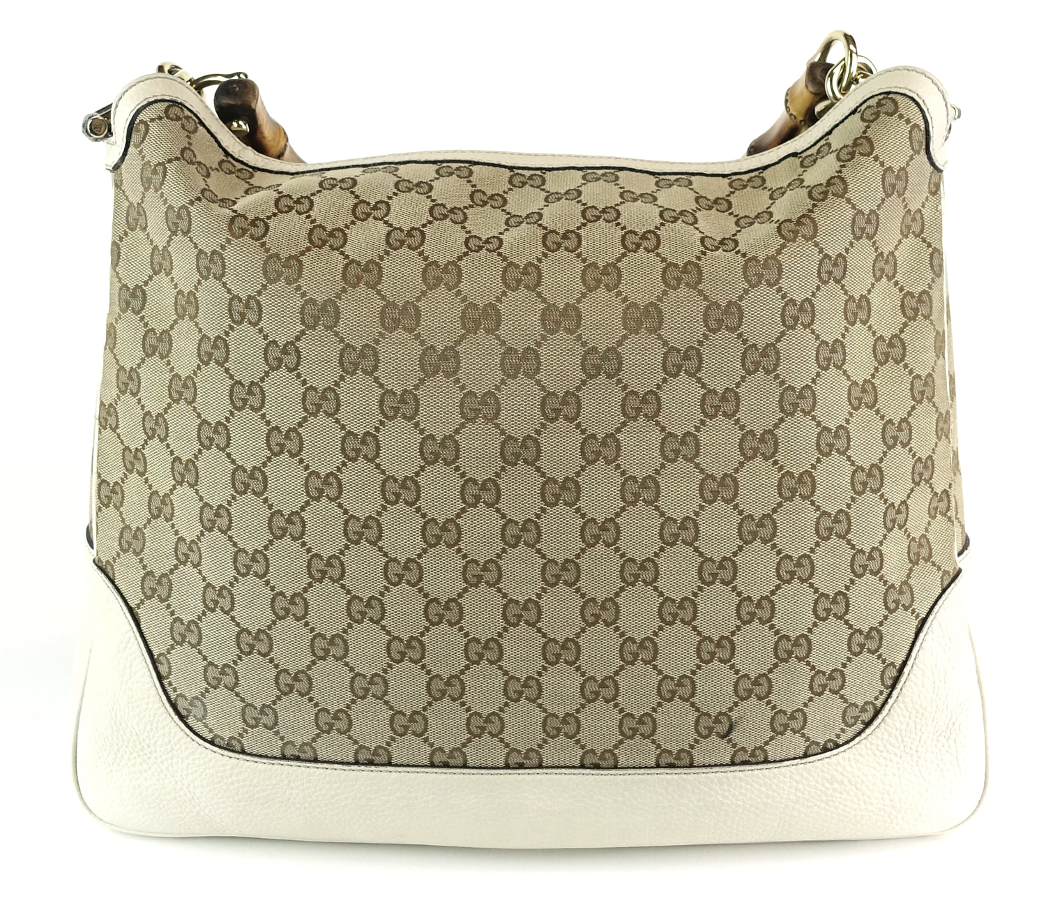 Gucci Diana Bamboo Handle Bag With Strap Canvas Monogram Travel Bag