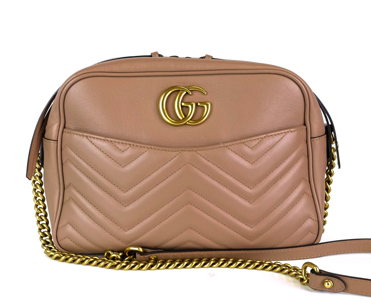 Gucci Marmont Chevron Bag Leather Matelasse Shoulder Bag
