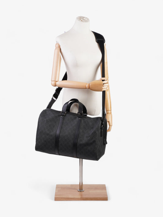 Gucci Carry On Duffle Supreme Coated Travel Bag Canvas Black