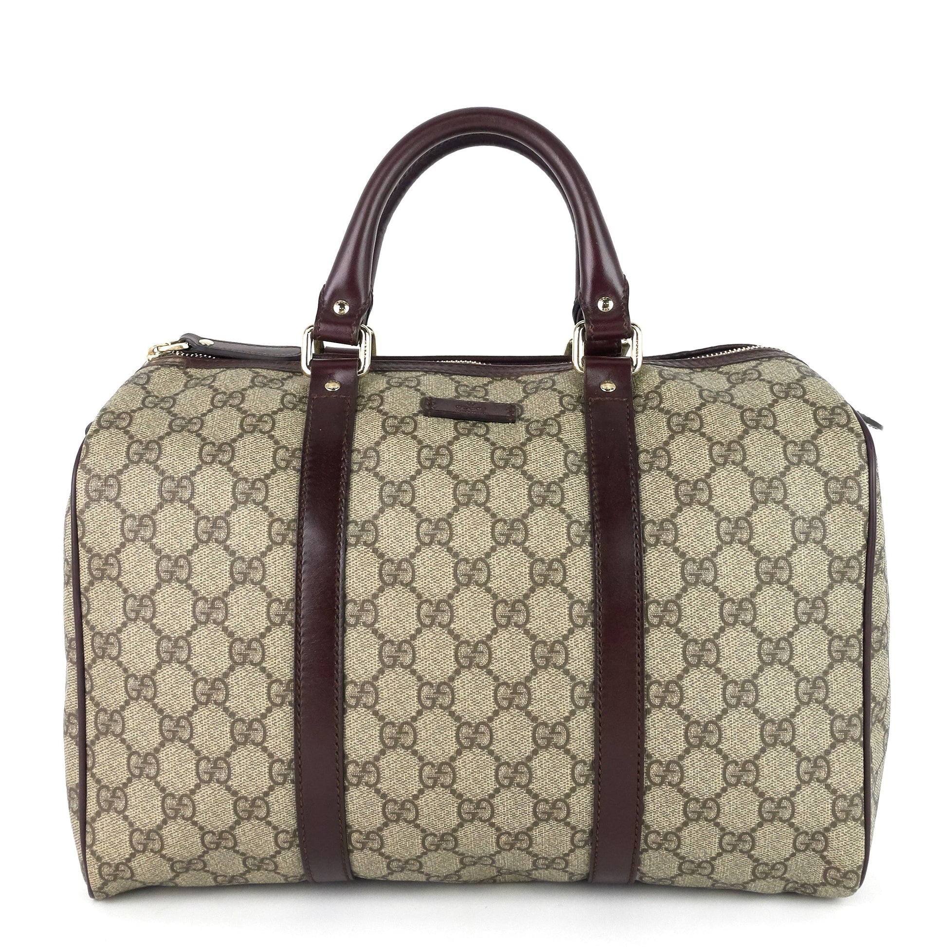 Gucci Joy Supreme Coated Boston Bag Canvas Monogram Travel Bag