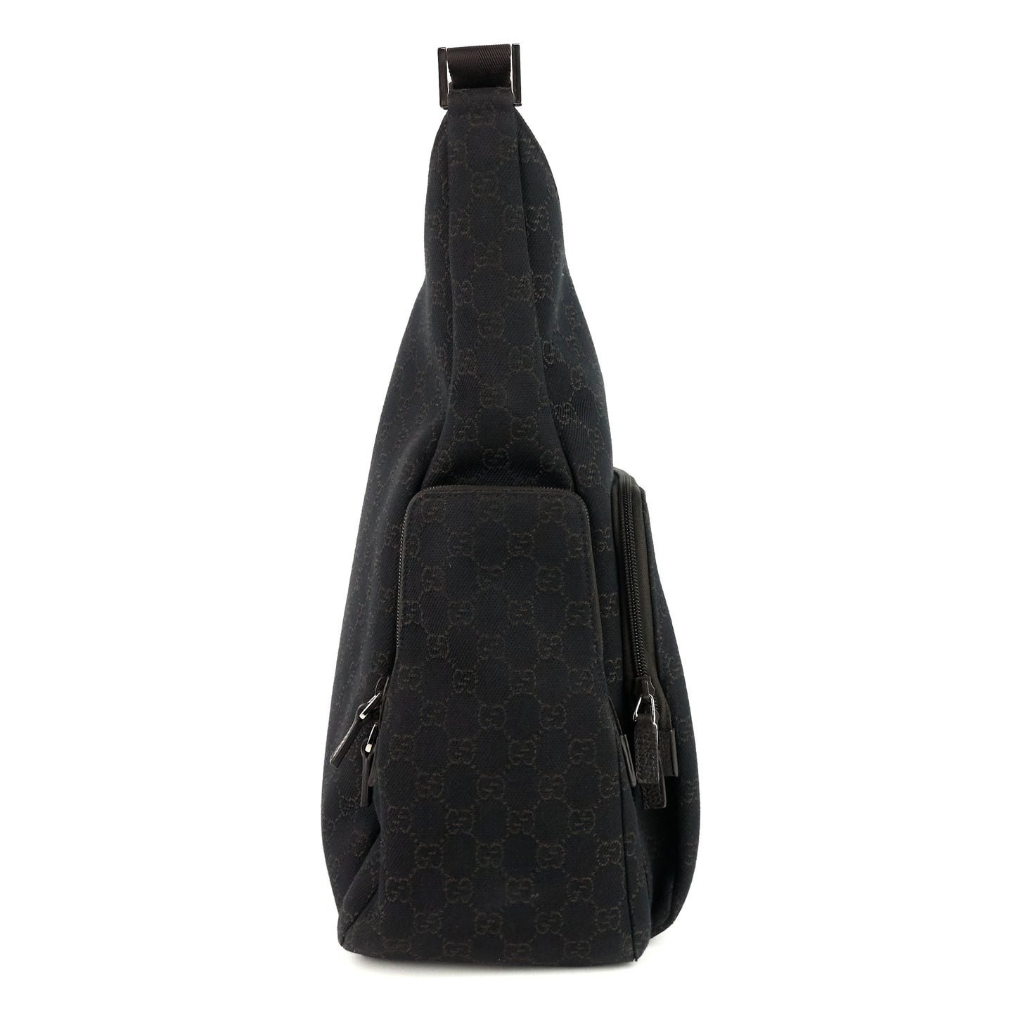 Gucci Zip Pockets Xl Diaper Bag Canvas Monogram Shoulder Bag