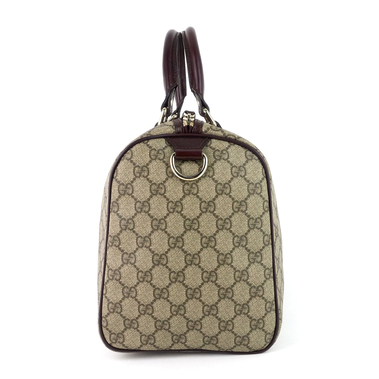 Gucci Joy Supreme Coated Boston Bag Canvas Monogram Travel Bag