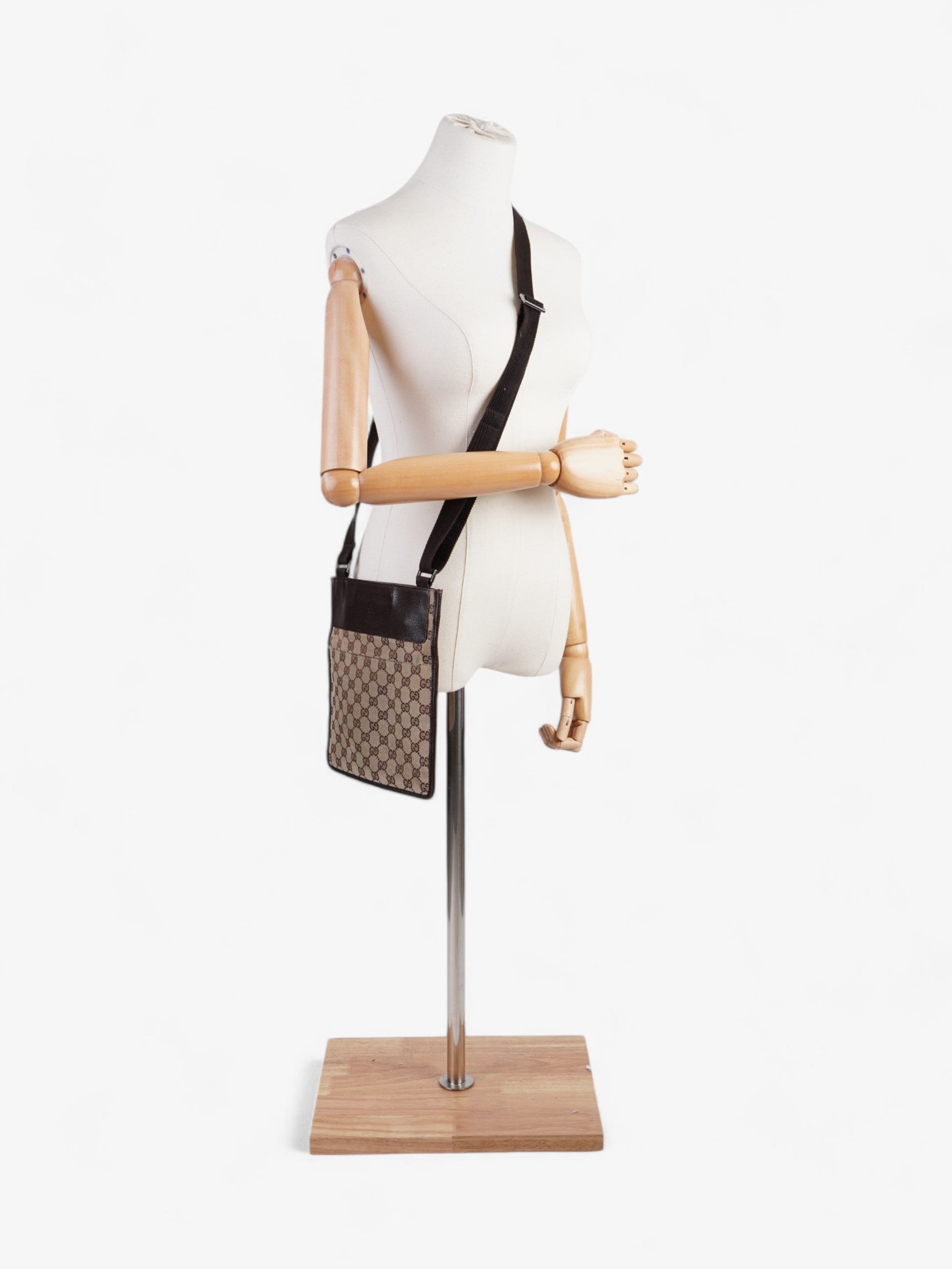 Gucci Bree Supreme Crossbody Bag Canvas Brown