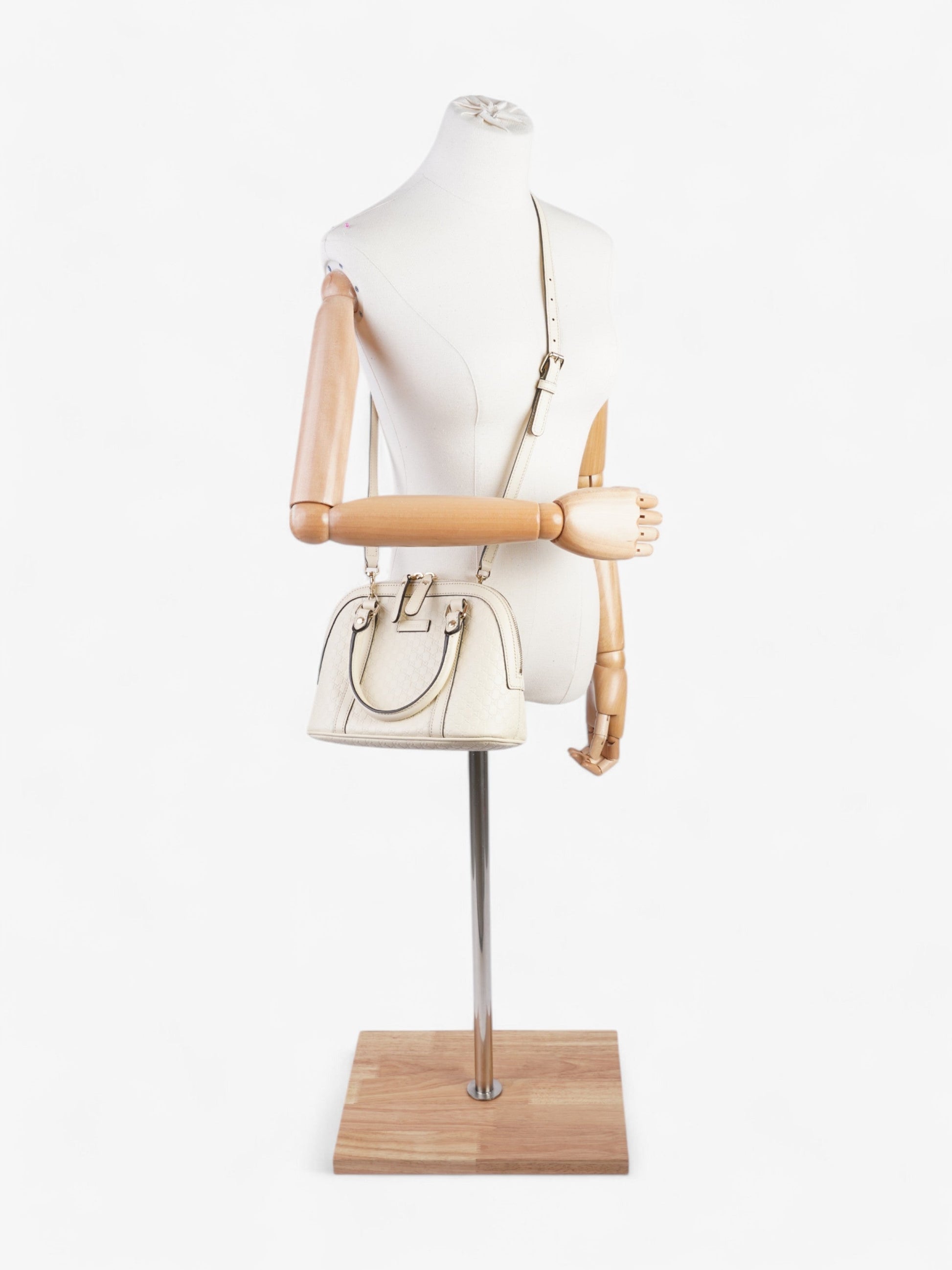 Gucci Dome ssima Crossbody Bag Leather White