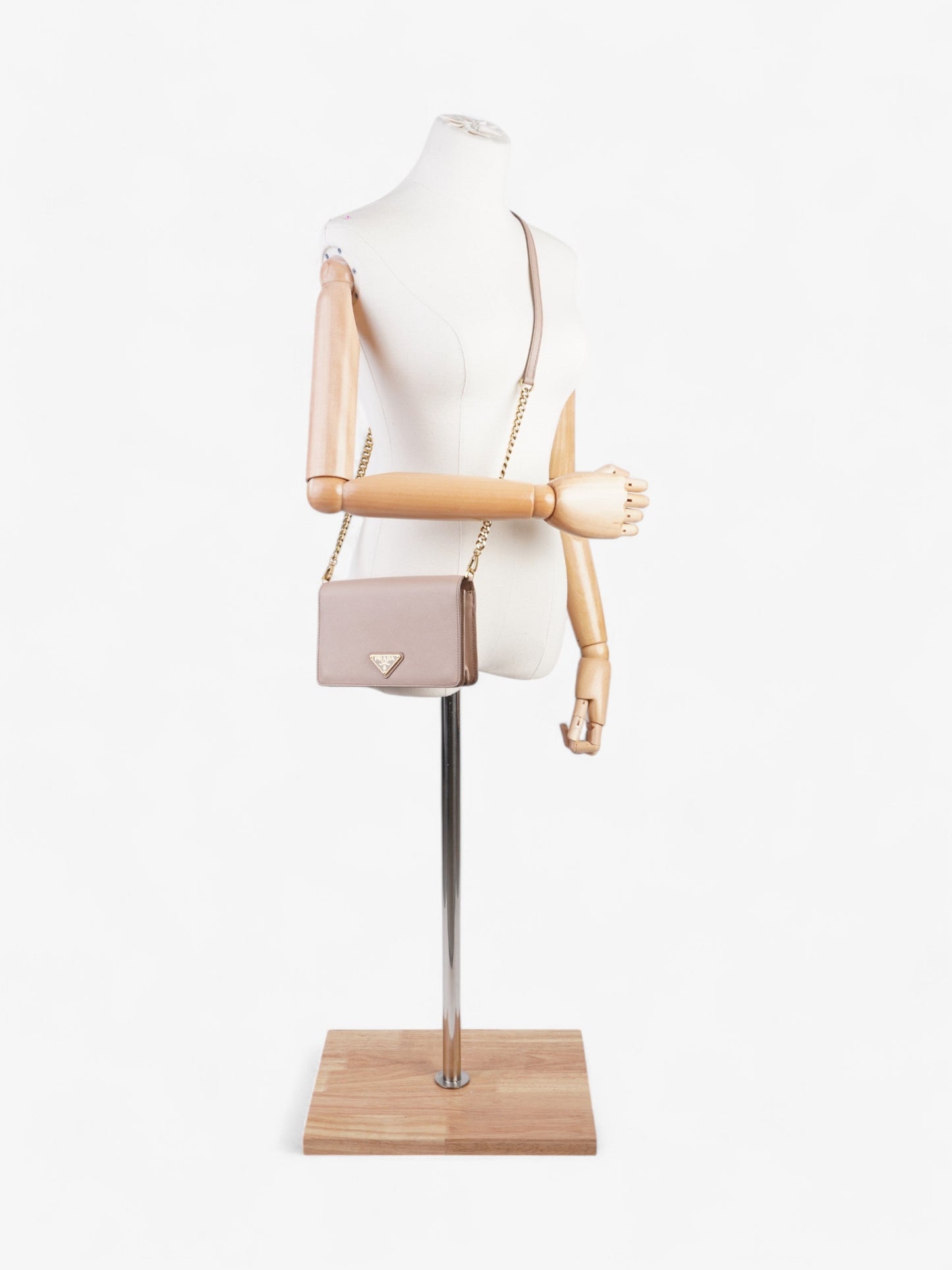 Prada Crossbody Bag Nude Leather Saffiano