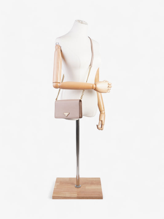 Prada Crossbody Bag Nude Leather Saffiano