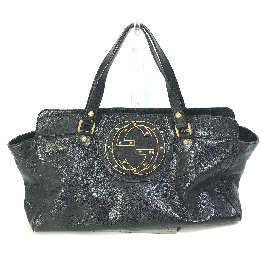 Gucci Interlocking G blondie studs Leather Black Handbag