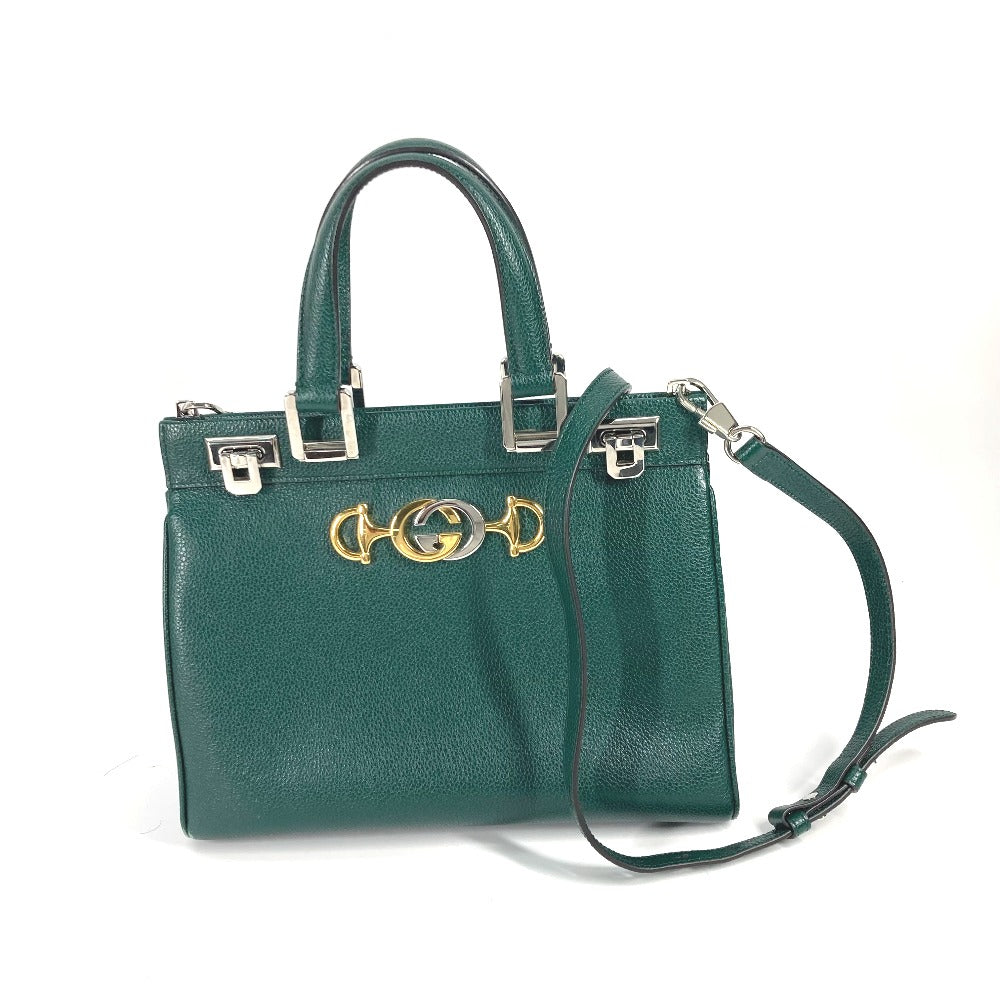 Gucci Zumi GG Leather Green Small Handbag