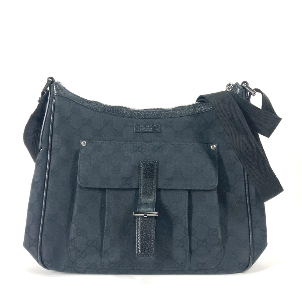 Gucci GG Canvas Black Shoulder Bag