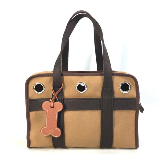 Boston Duffel Bag , Cotton, Polyurethane Pet Nylon Brown Tote Bag