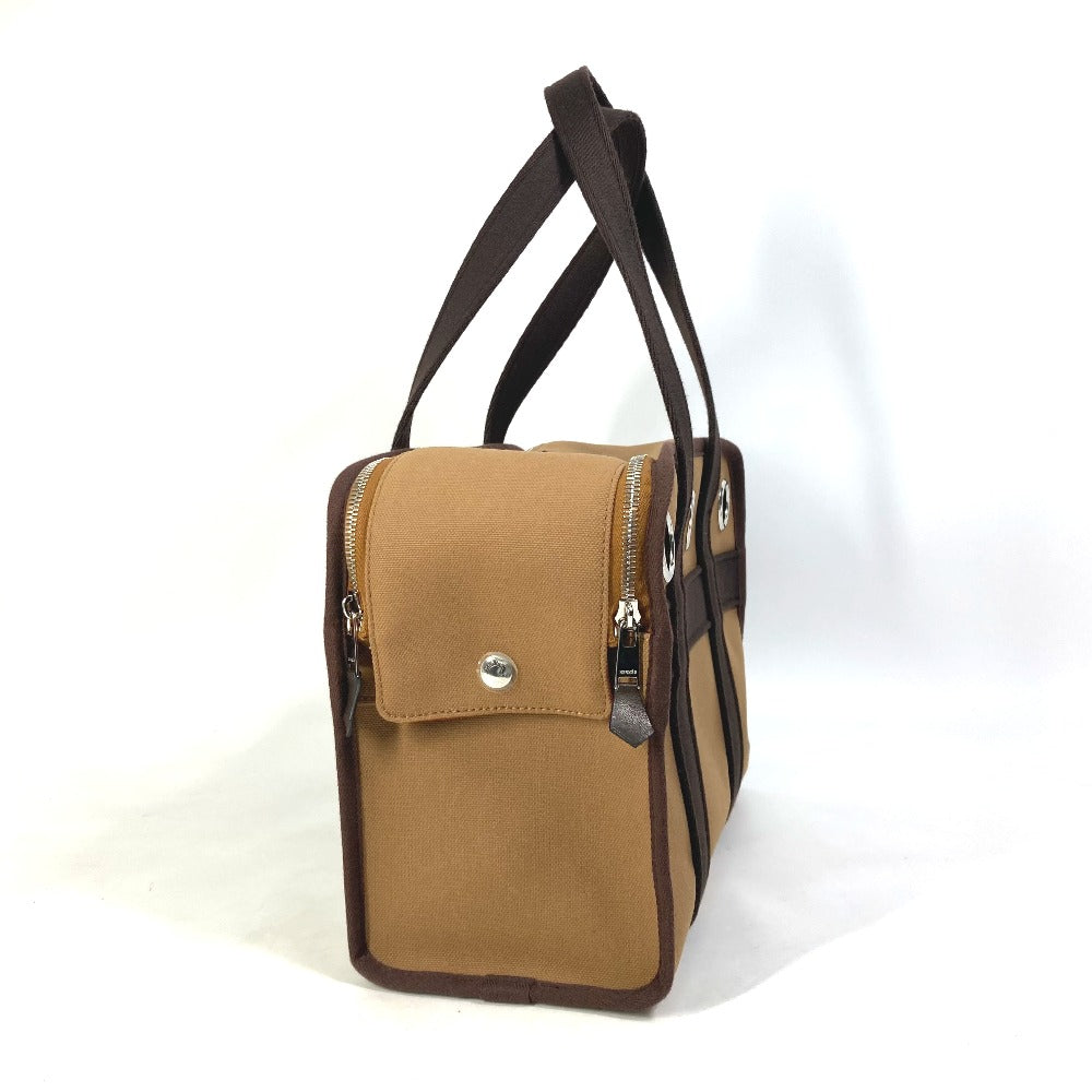 Boston Duffel Bag , Cotton, Polyurethane Pet Nylon Brown Tote Bag
