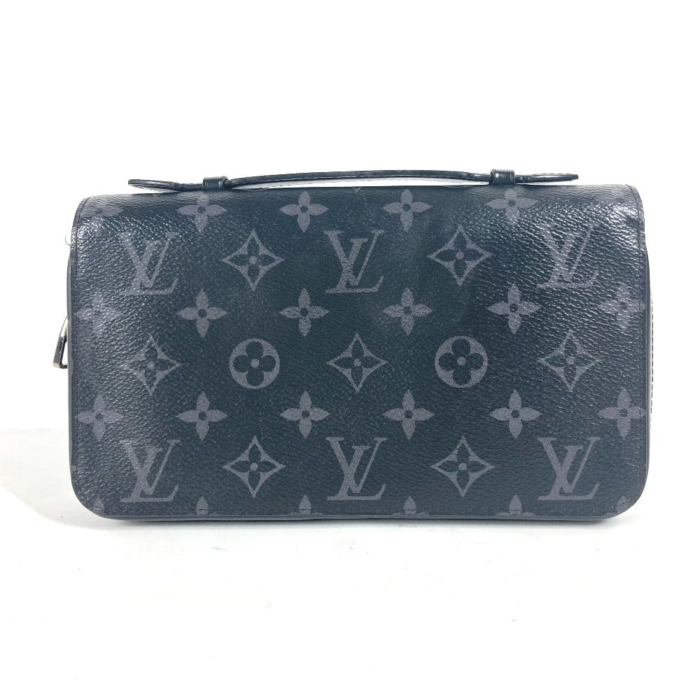 Louis Vuitton Long Purse M61698 Eclipse Monogram Canvas Black Wallet Case Ot 25