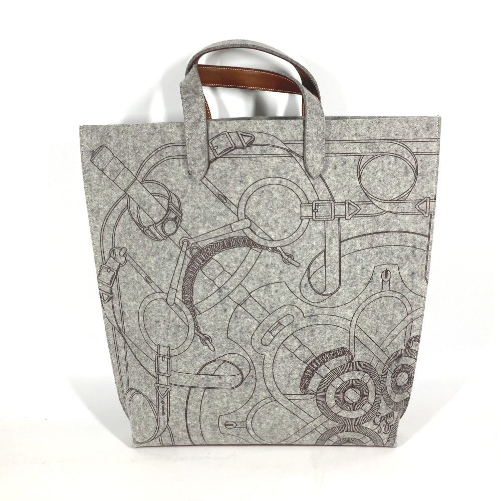 Tote Bag Felt, Gray Shoulder Bag Shoulder Leather Karimi Gm