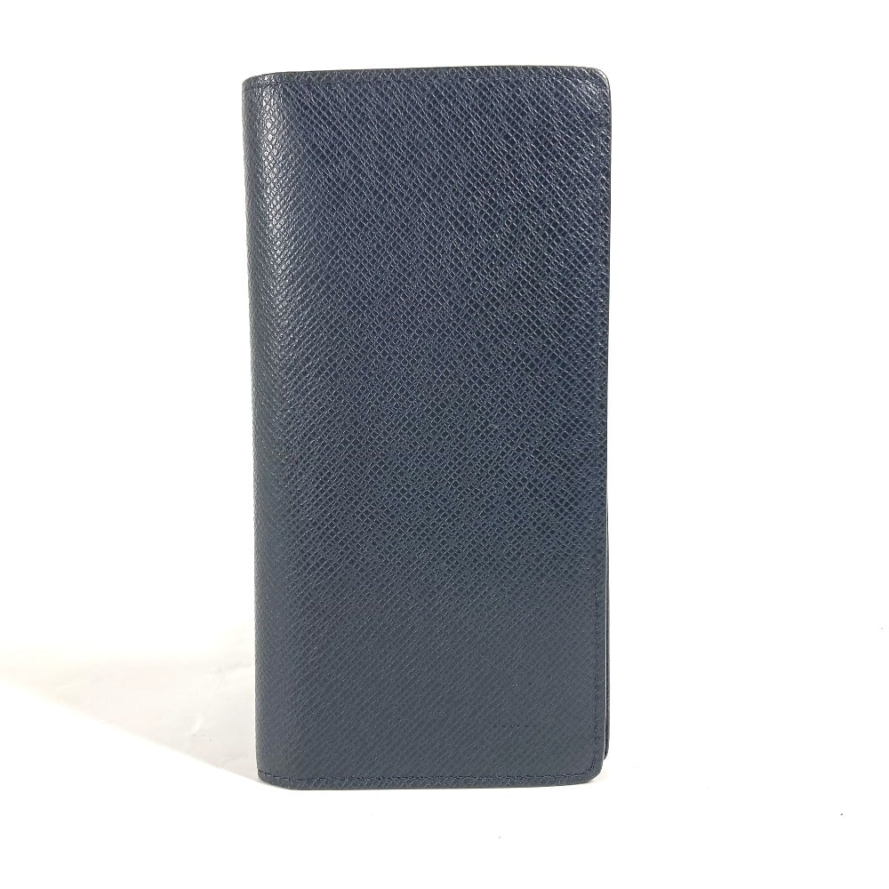 Louis Vuitton Long Purse M30502 Taiga Leather Blue Wallet Case