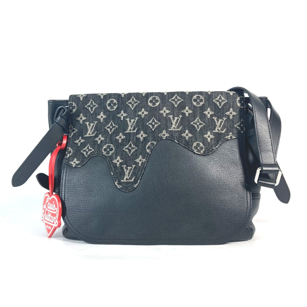 Louis Vuitton M45971 Busus Tokyo Monogram Leather Denim Black Shoulder Bag