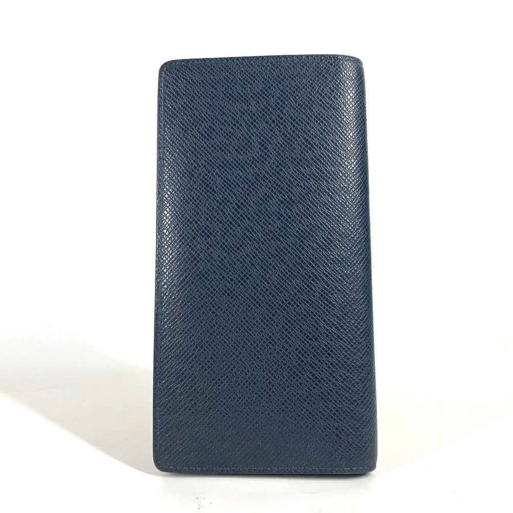 Louis Vuitton Long Purse M30292 Taiga Leather Navy Wallet Case