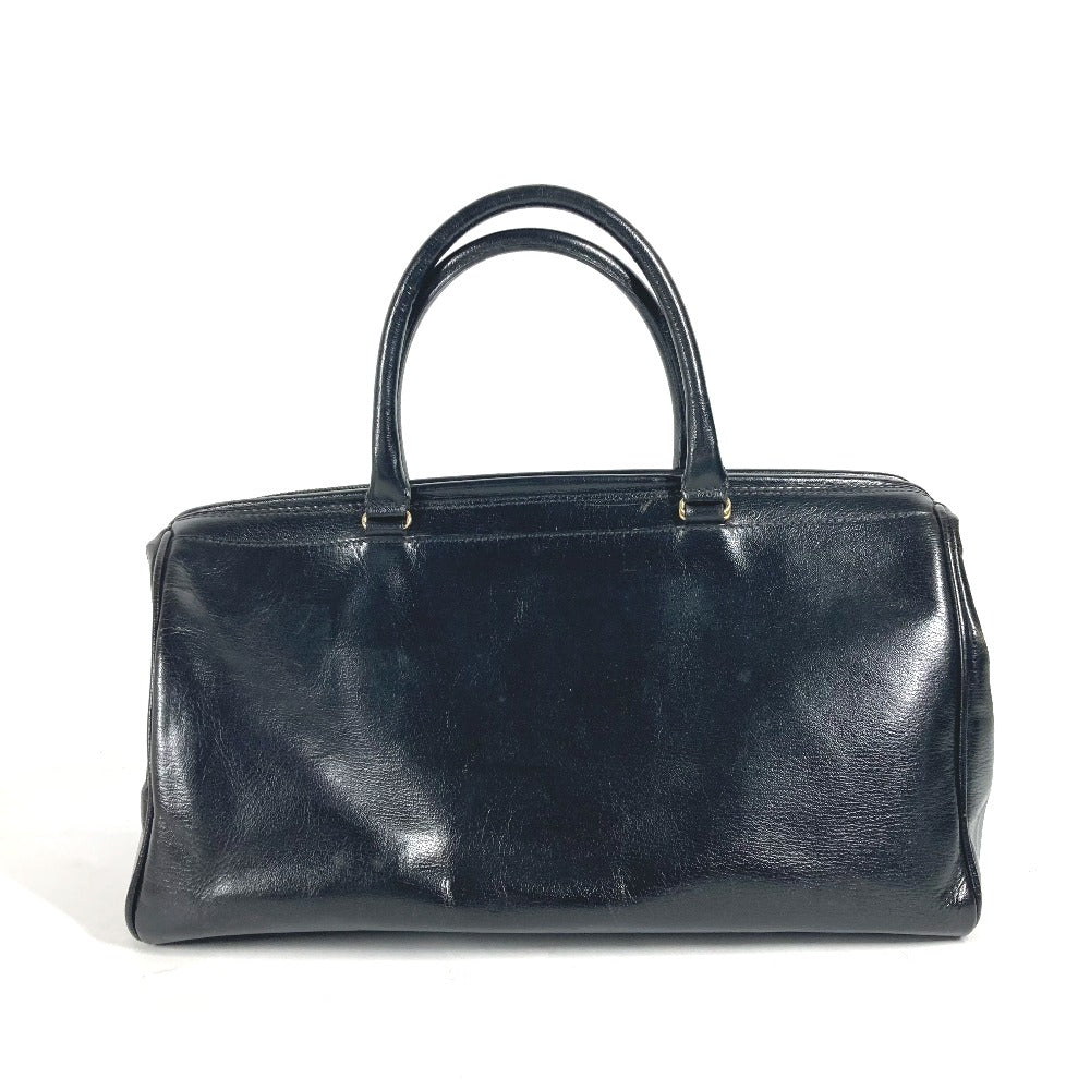 Fendi Handbag Doctor Bag Leather Black Logo Travel Bag