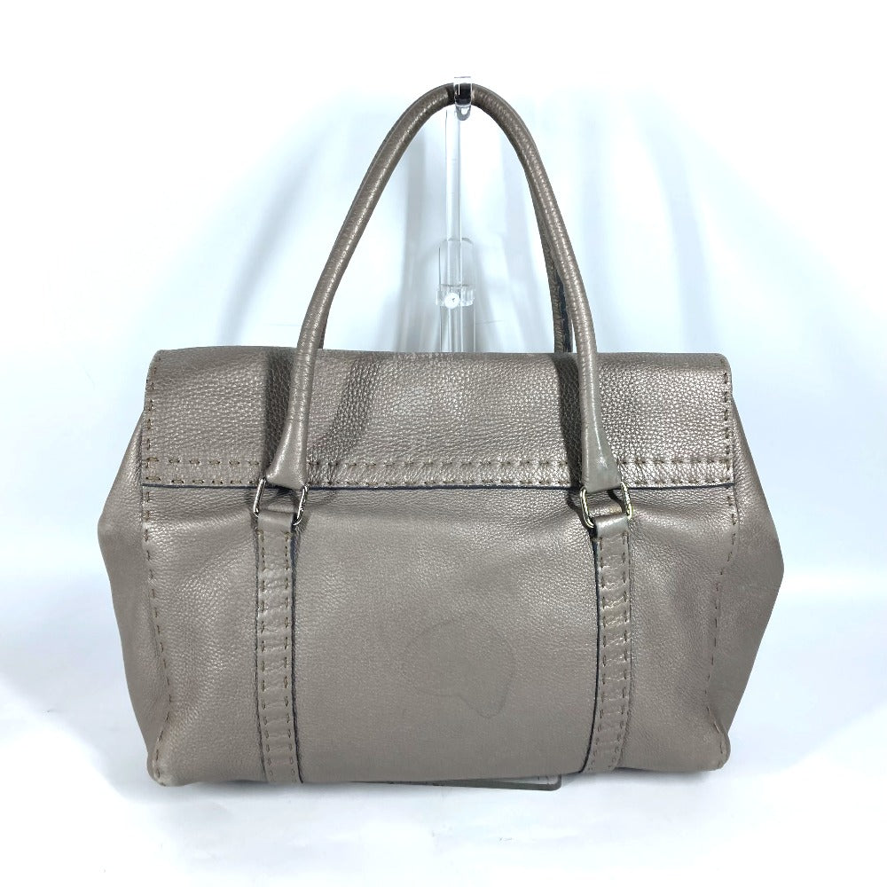 Fendi Shoulder Bag Type Celeria Linda Leather Gray