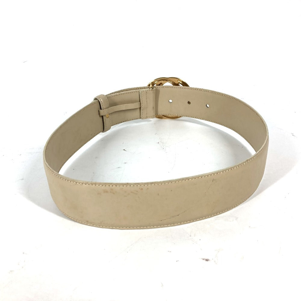 Gucci 037ï½¥ GG 65 Leather Beige Logo Belt