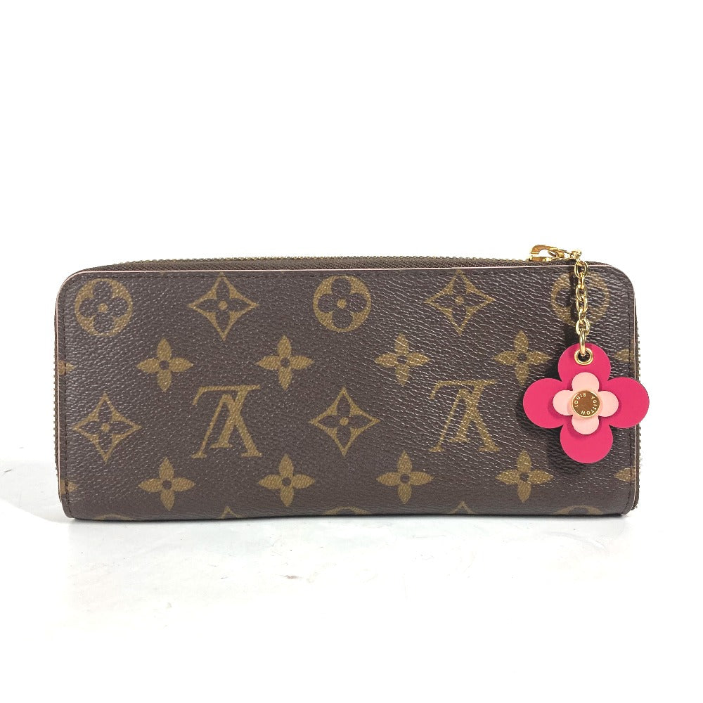 Louis Vuitton Long Purse M64201 Flower Portefeuille Monogram Canvas Pink Wallet Case