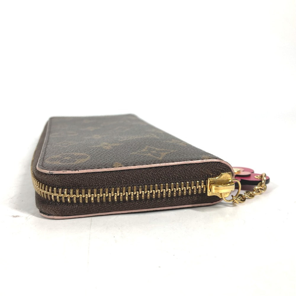 Louis Vuitton Long Purse M64201 Flower Portefeuille Monogram Canvas Pink Wallet Case