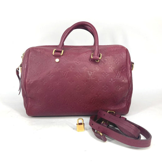 Louis Vuitton M40755 Ann Platt wine- Ann Monogram Leather Red Speedy Shoulder Bag
