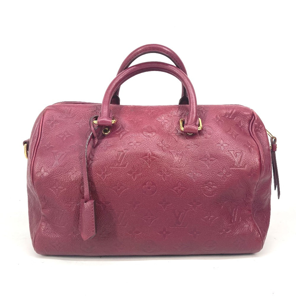 Louis Vuitton M40755 Ann Platt wine- Ann Monogram Leather Red Speedy Shoulder Bag