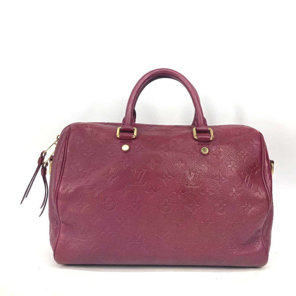 Louis Vuitton M40755 Ann Platt wine- Ann Monogram Leather Red Speedy Shoulder Bag