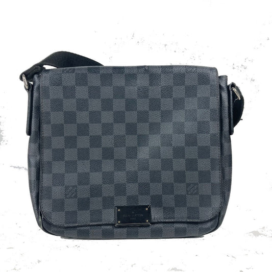 Louis Vuitton N41260 Damier Grafitto Damier Grafitte Canvas Black Shoulder Bag