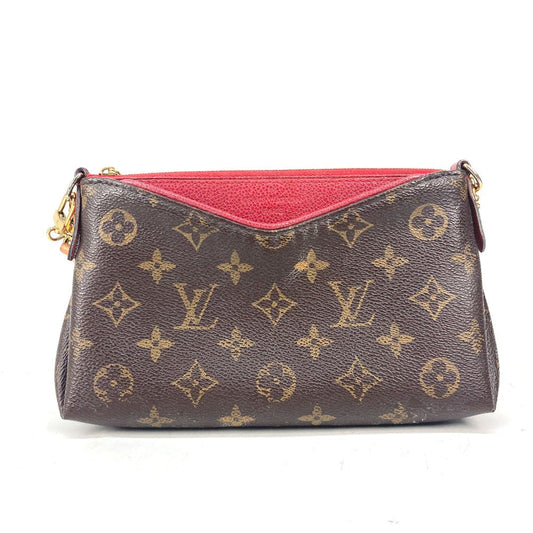 Louis Vuitton M41638 Pallas Monogram Canvas Red Shoulder Bag