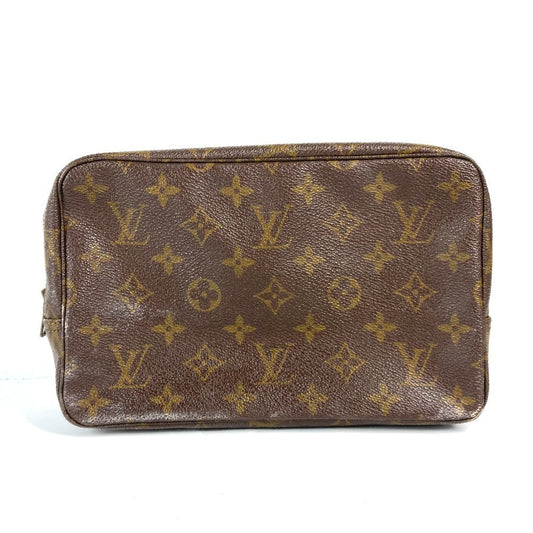 Louis Vuitton Cosmetics Pouch M47524 Truth Cracking Monogram Canvas Brown Handbag
