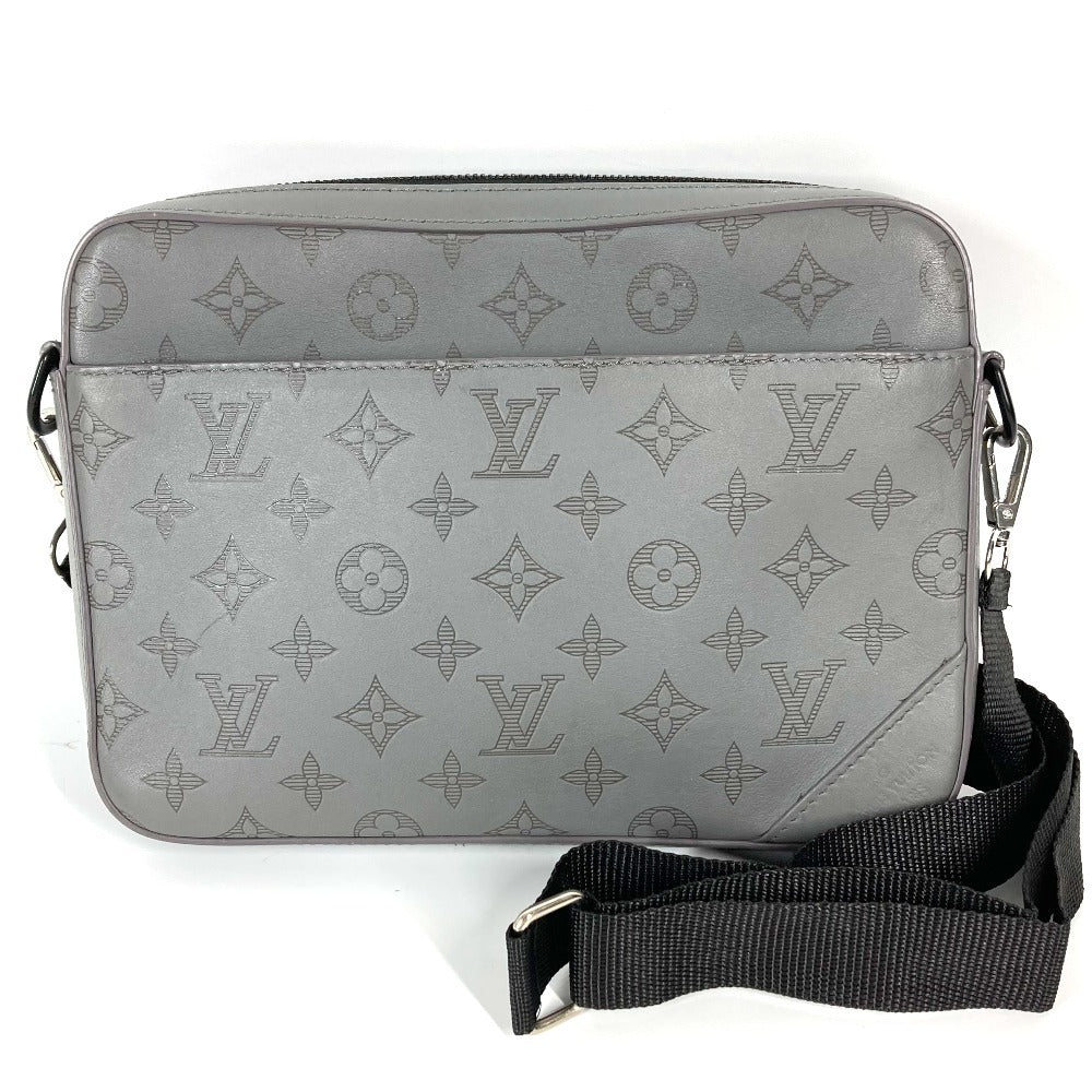 Louis Vuitton M46104 shadow Duo messenger Monogram Leather Gray Crossbody Bag