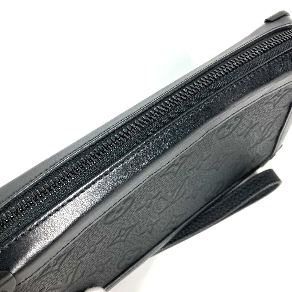 Louis Vuitton M68986 Taurillon Clemence Taurillon Clemence Monogram Leather Black Clutch Bag