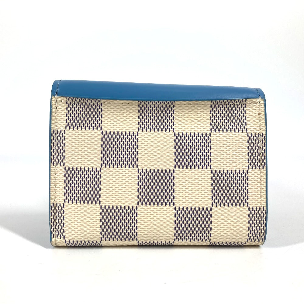 Louis Vuitton Trifold N60219 Damier Azur Damier Canvas Blue Wallet Case