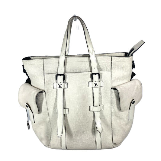 Louis Vuitton M58477 Taurillon Clemence christopher Monogram Leather White Shoulder Bag
