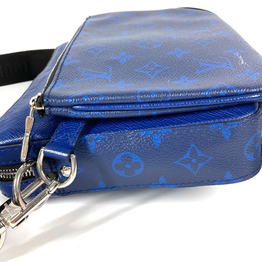 Louis Vuitton M30848 Taiga Taigalama Trio Messenger Monogram Leather Canvas Blue Crossbody Bag