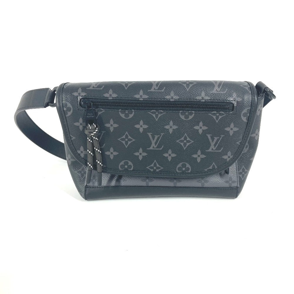 Louis Vuitton M12681 Eclipse Pulse Messenger Monogram Canvas Black Crossbody Bag
