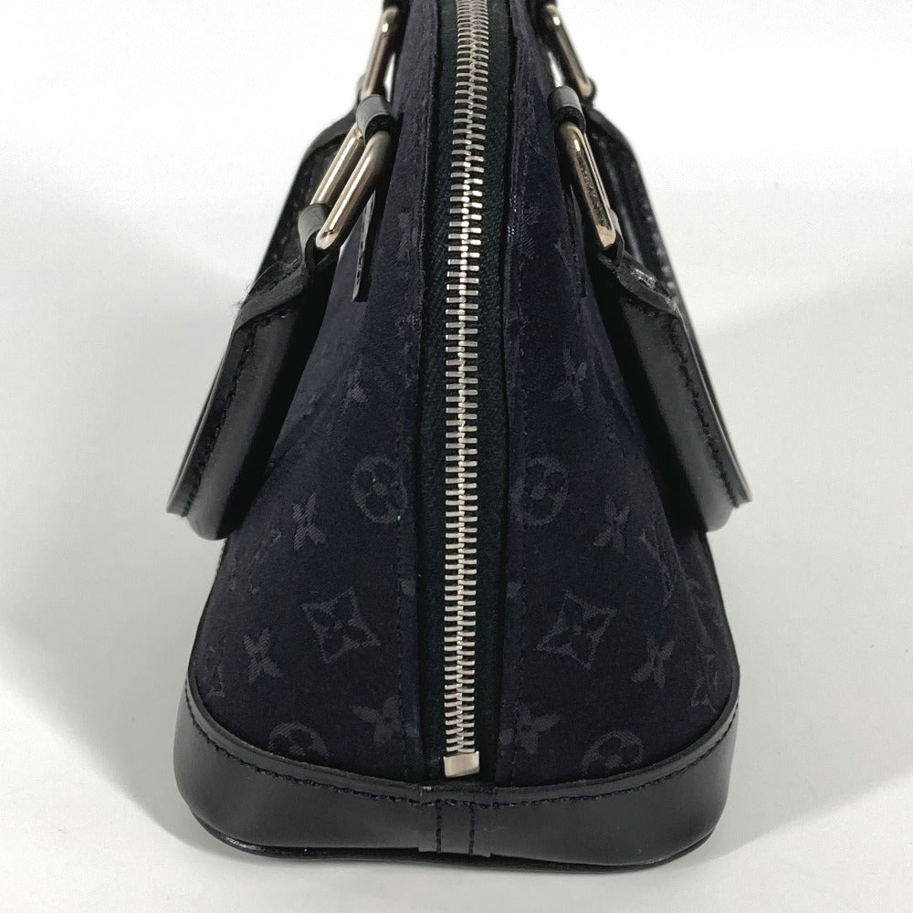 Louis Vuitton M92146 Little Alma Monogram Leather Satin Black Handbag