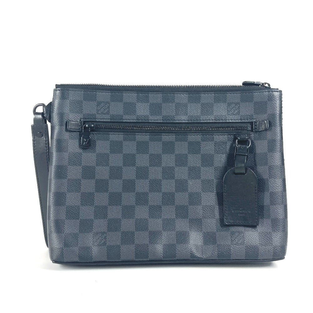Louis Vuitton N40505 Damier Grafitto Damier Grafitte Canvas Black Clutch Bag