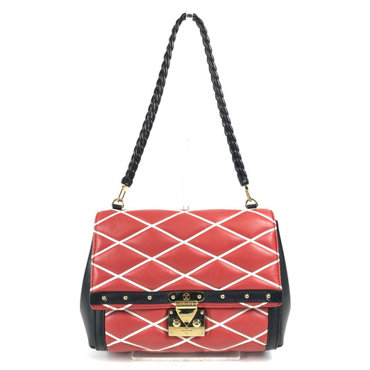 Louis Vuitton Maltage Line Pochette Leather Red Flap Shoulder Bag