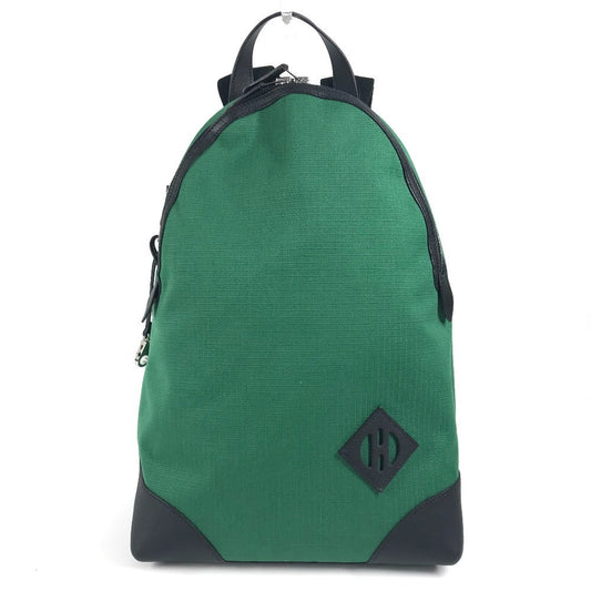 Hermes Backpack H Logo Slicked Back Handbag Leather Canvas