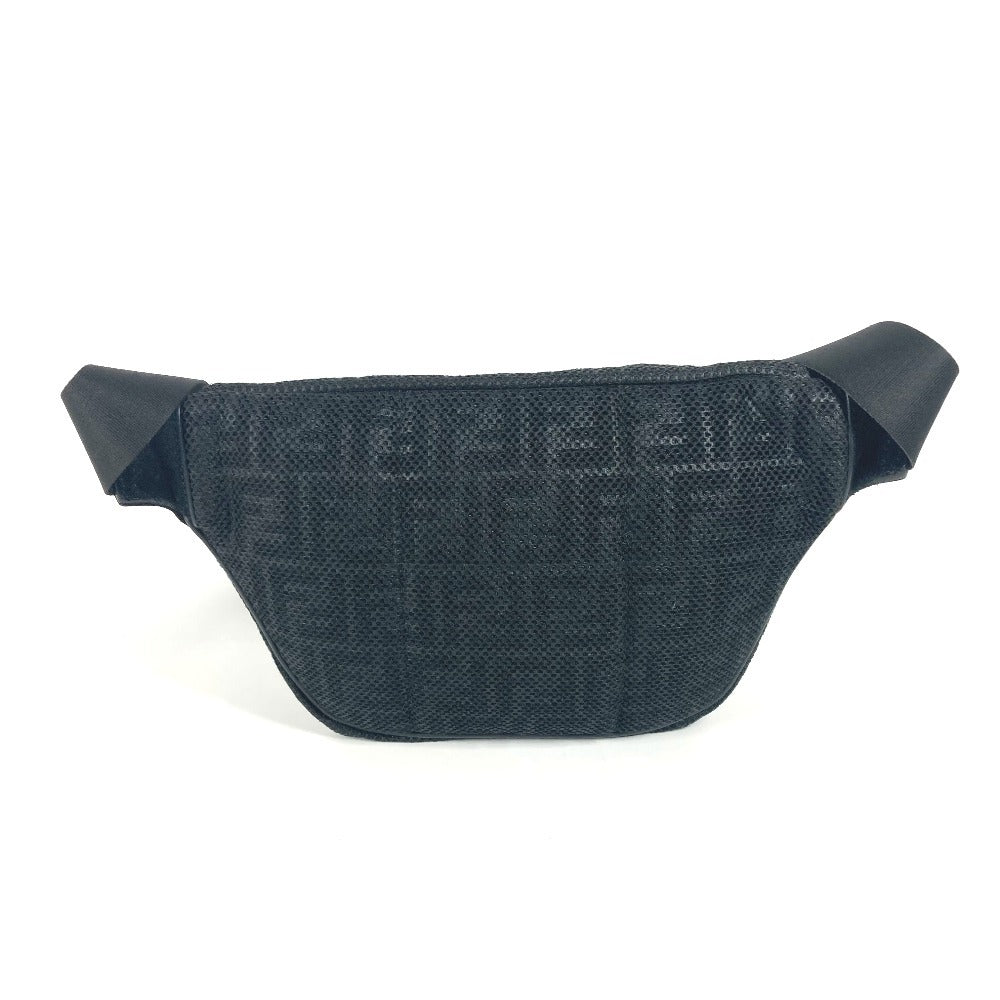 Fendi Sling Bag Mesh Zucca Canvas Nylon Black Crossbody Bag