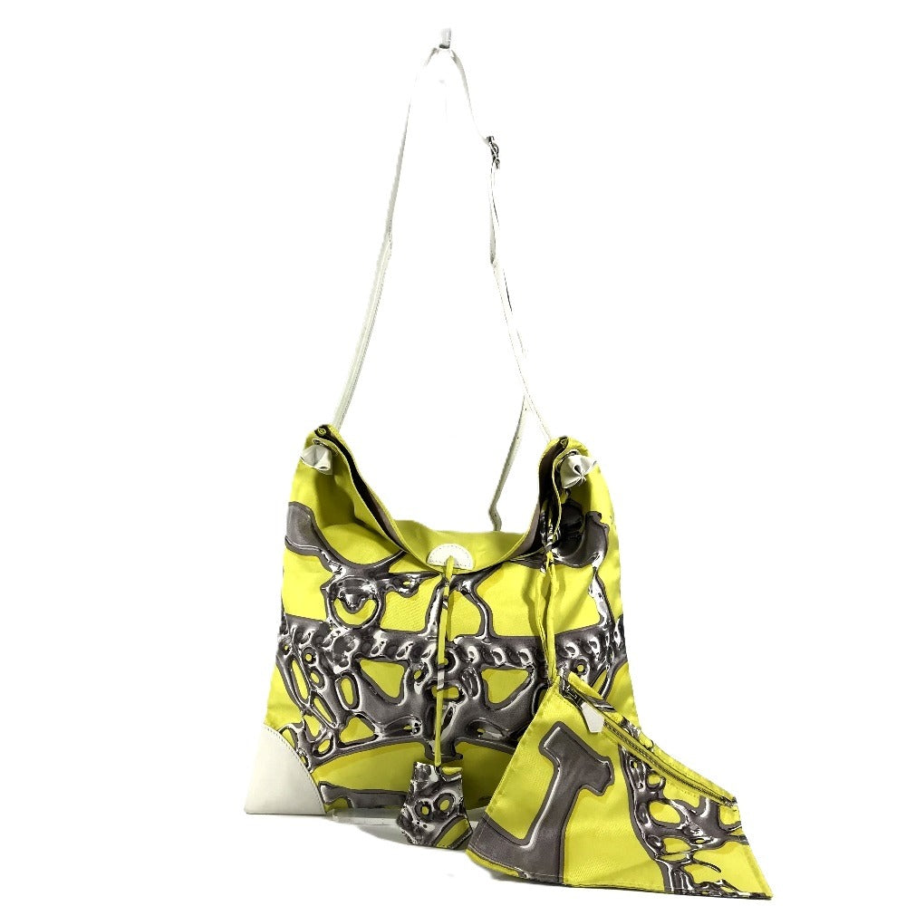 Hermes Shoulder Bag Silk Silky City Pm Leather Yellow