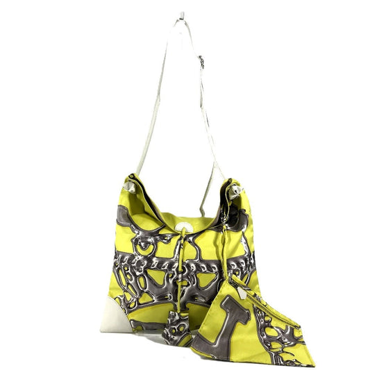 Hermes Shoulder Bag Silk Silky City Pm Leather Yellow