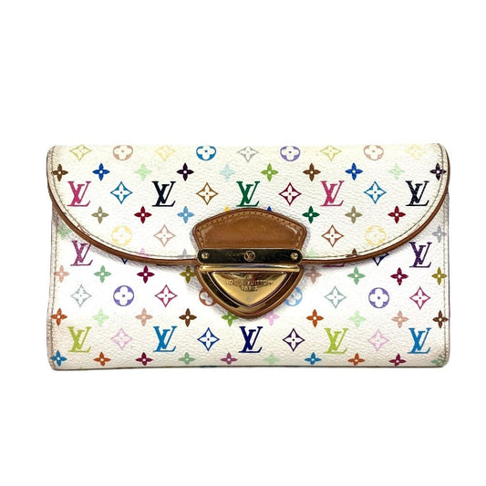 Louis Vuitton Long Purse M93736 Portefeuille Eugenie Monogram Canvas White Multicolor Wallet Case