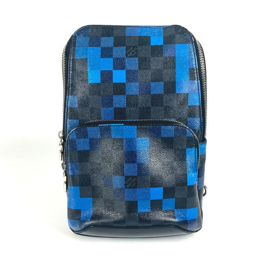 Louis Vuitton Sling N40067 Damier Grafitto Damier Canvas Blue Crossbody Bag
