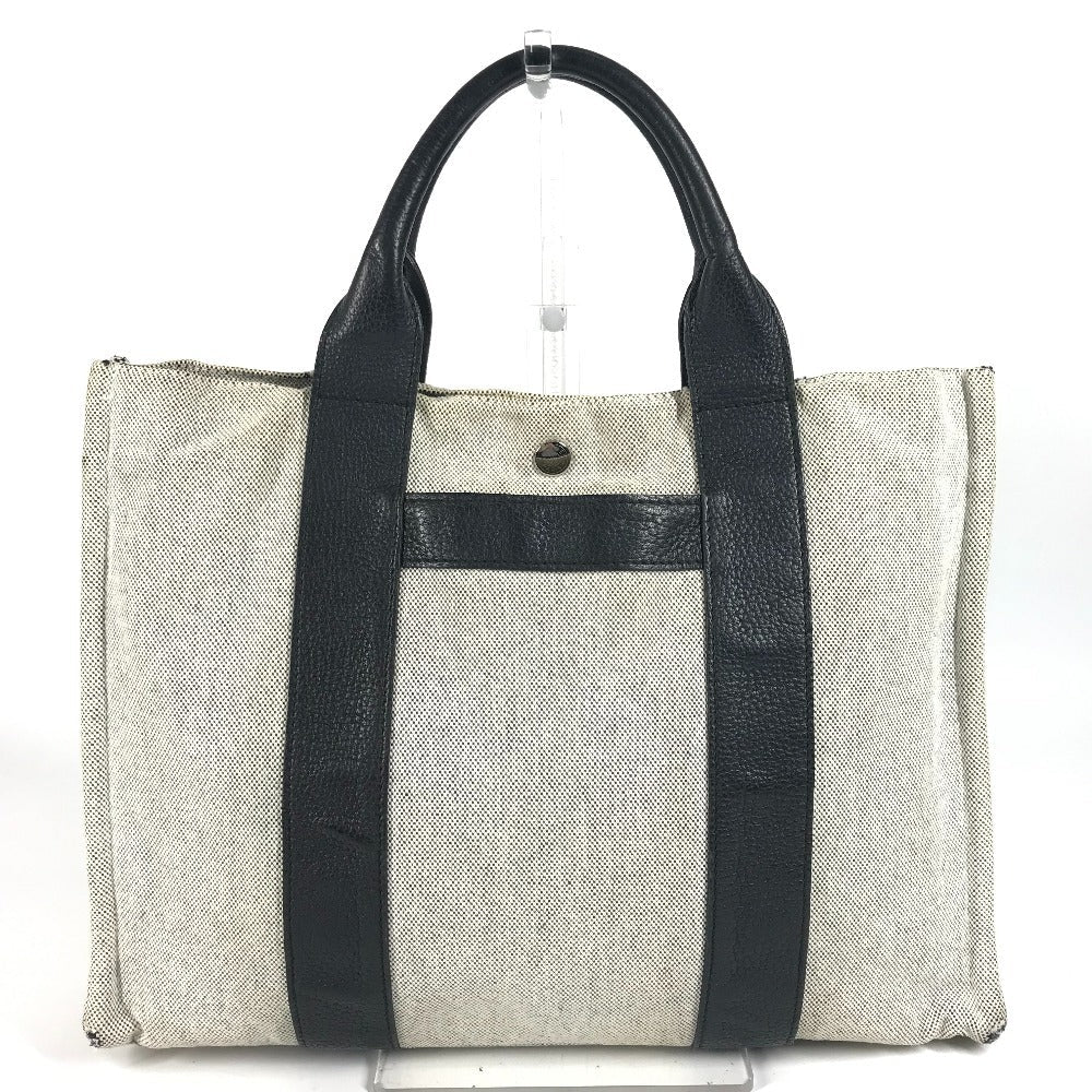Hermes Handbag Cotton Sac Arne Mm Black Travel Bag