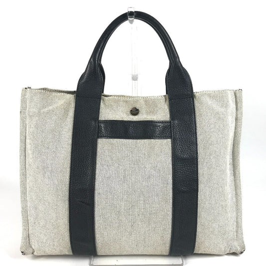 Hermes Handbag Cotton Sac Arne Mm Black Travel Bag