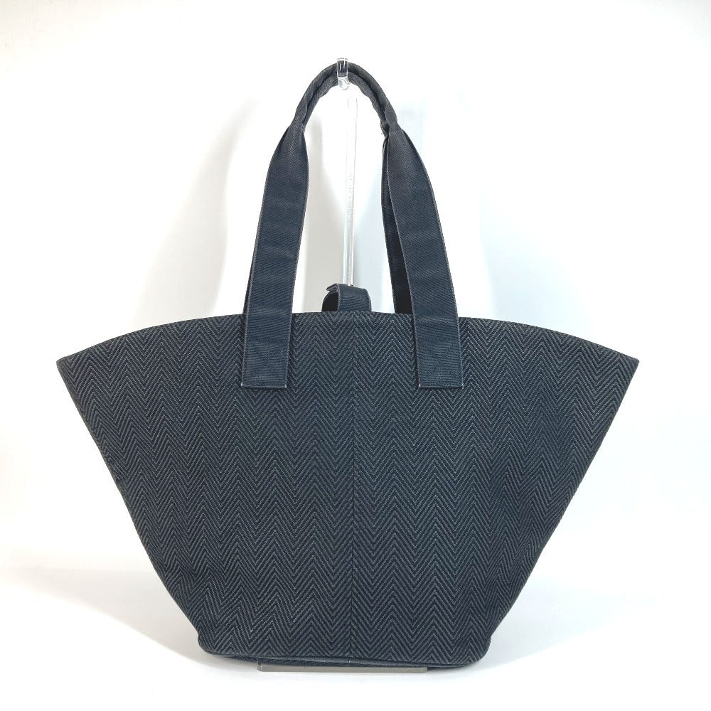 Hermes Shoulder Bag Cotton With Porch Panier De Plage Black